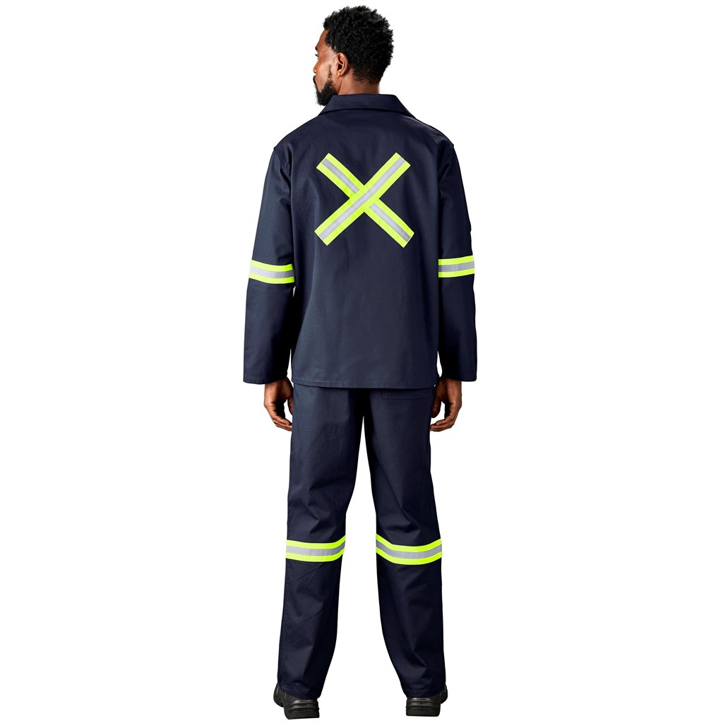 Artisan Premium 100% Cotton Jacket - Reflective Arms & Back - Yellow Tape - Image 12