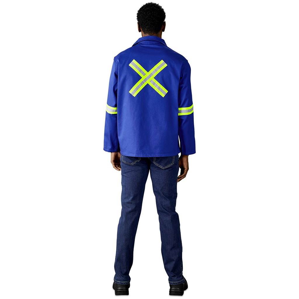 Artisan Premium 100% Cotton Jacket - Reflective Arms & Back - Yellow Tape - Image 4