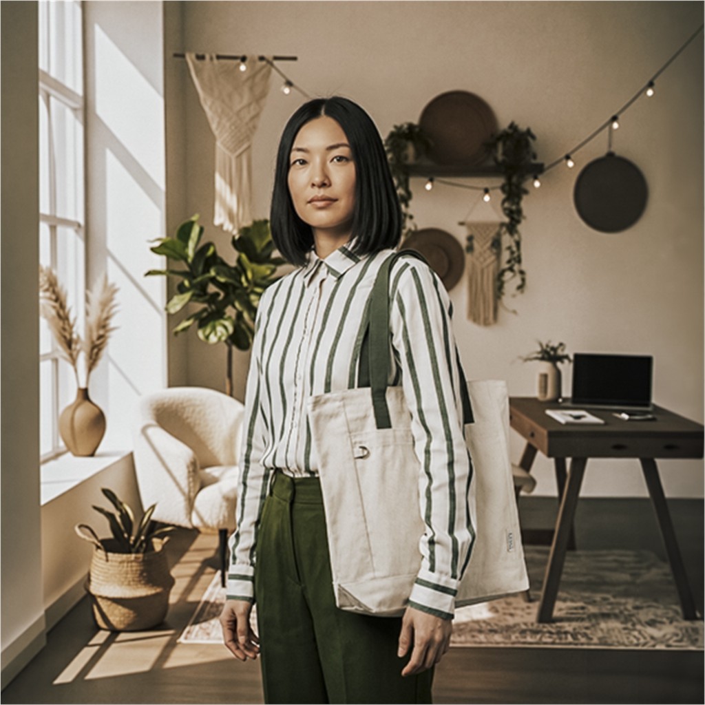 Okiyo Tansu Recycled Canvas Conference Tote - Image 2