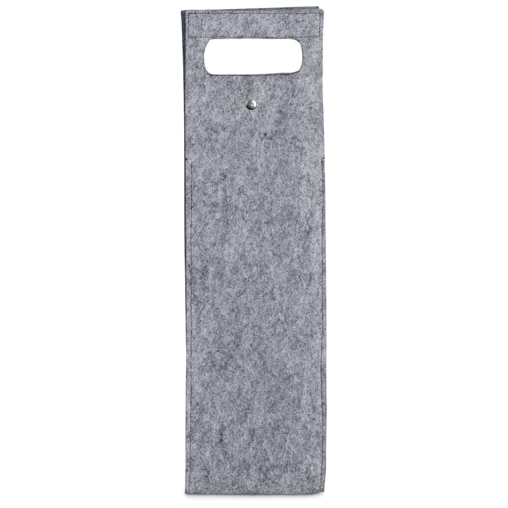 Hoppla Velto RPET Felt Single Wine Bottle Carrier - Image 3