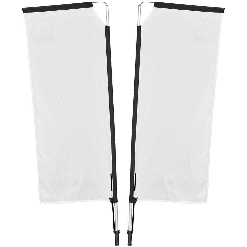 Legend 2M Sublimated Telescopic Double-Sided Flying Banner - 1 complete unit - Image 3