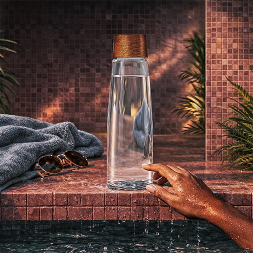 Serendipio Windermere Glass Water Bottle - 600ml - Image 2