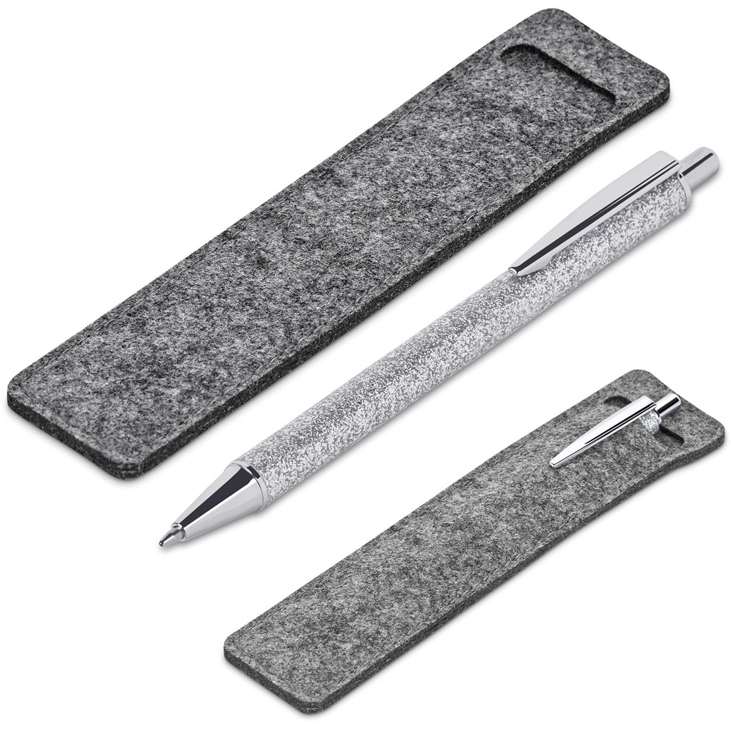 Sparkle Ball Pen In Felt Pouch - Image 2