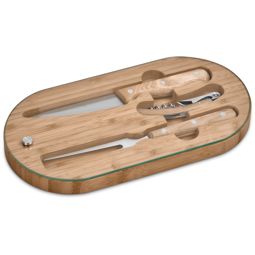 Okiyo Suraisu Bamboo Food & Wine Set - Image 3