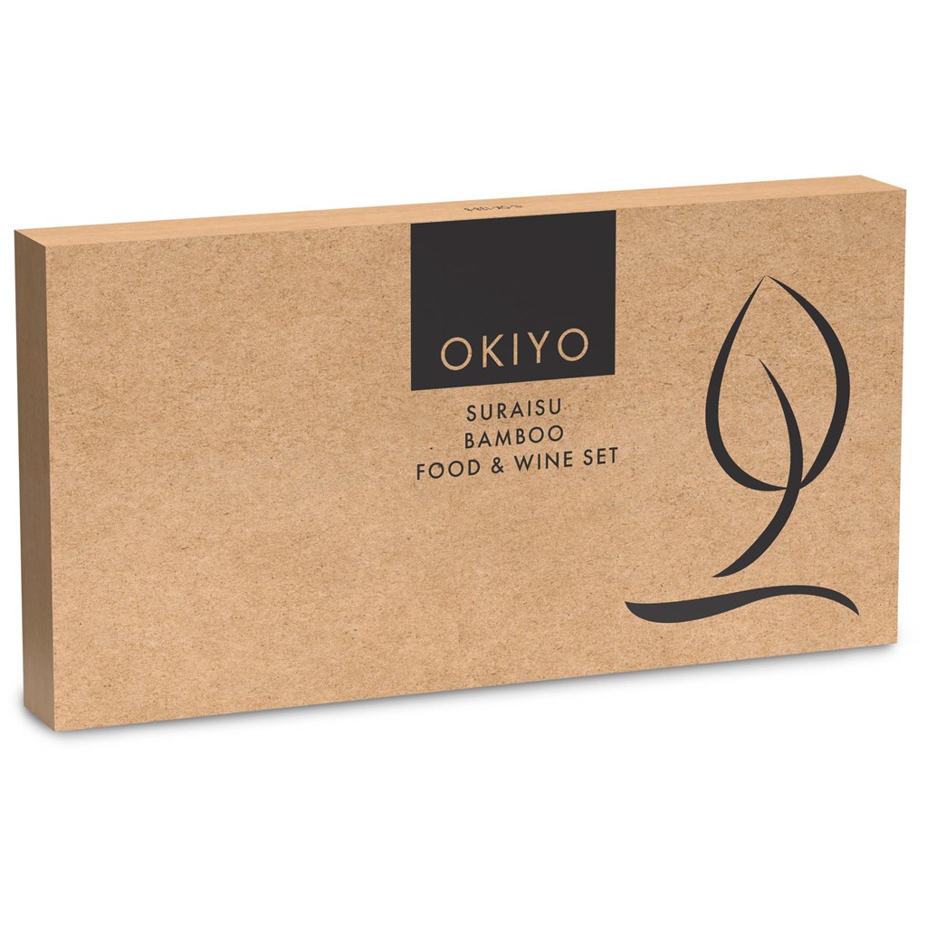 Okiyo Suraisu Bamboo Food & Wine Set - Image 8
