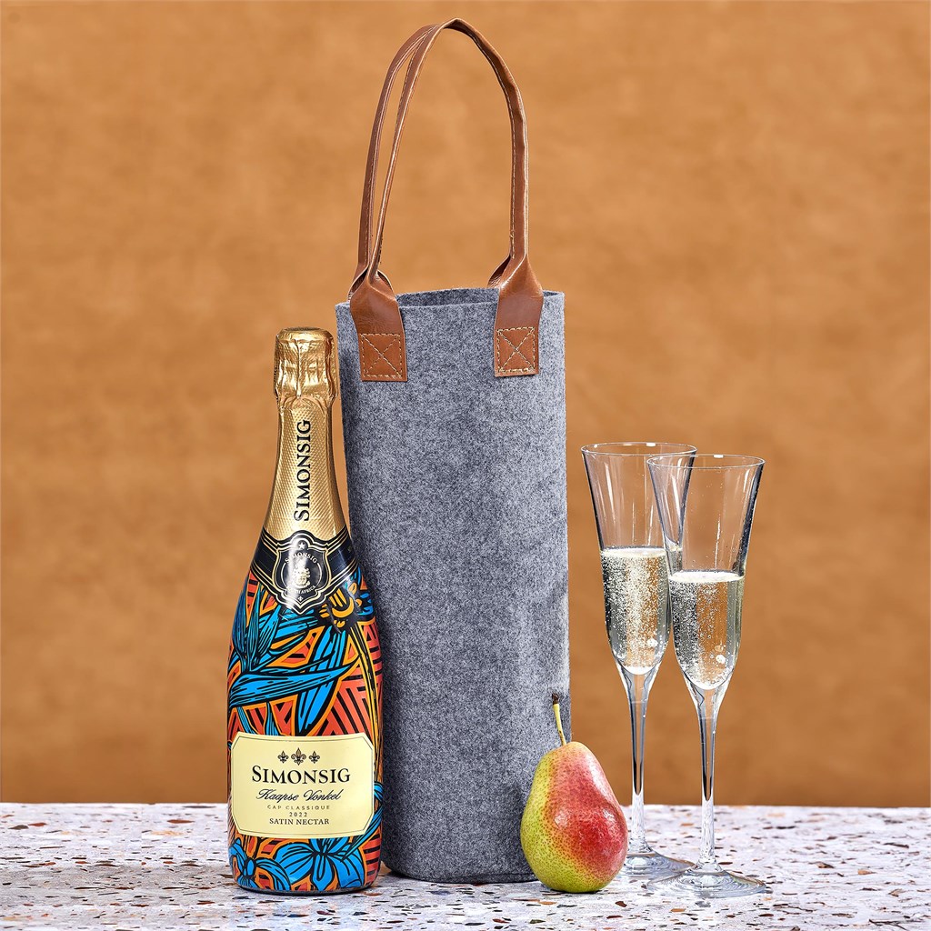 Okiyo Tahada RPET Felt Wine Tote - Image 4