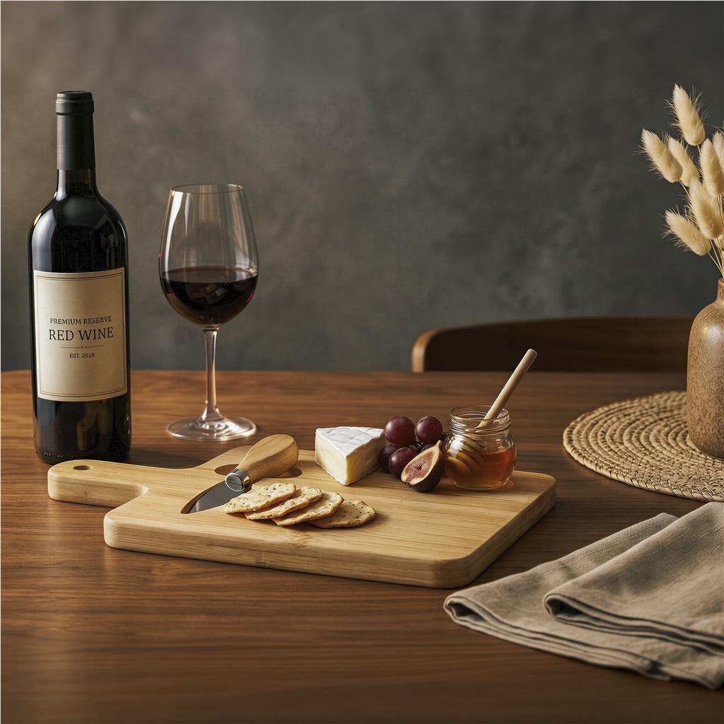 Okiyo Kanteika Bamboo Cheese Board Set - Image 3
