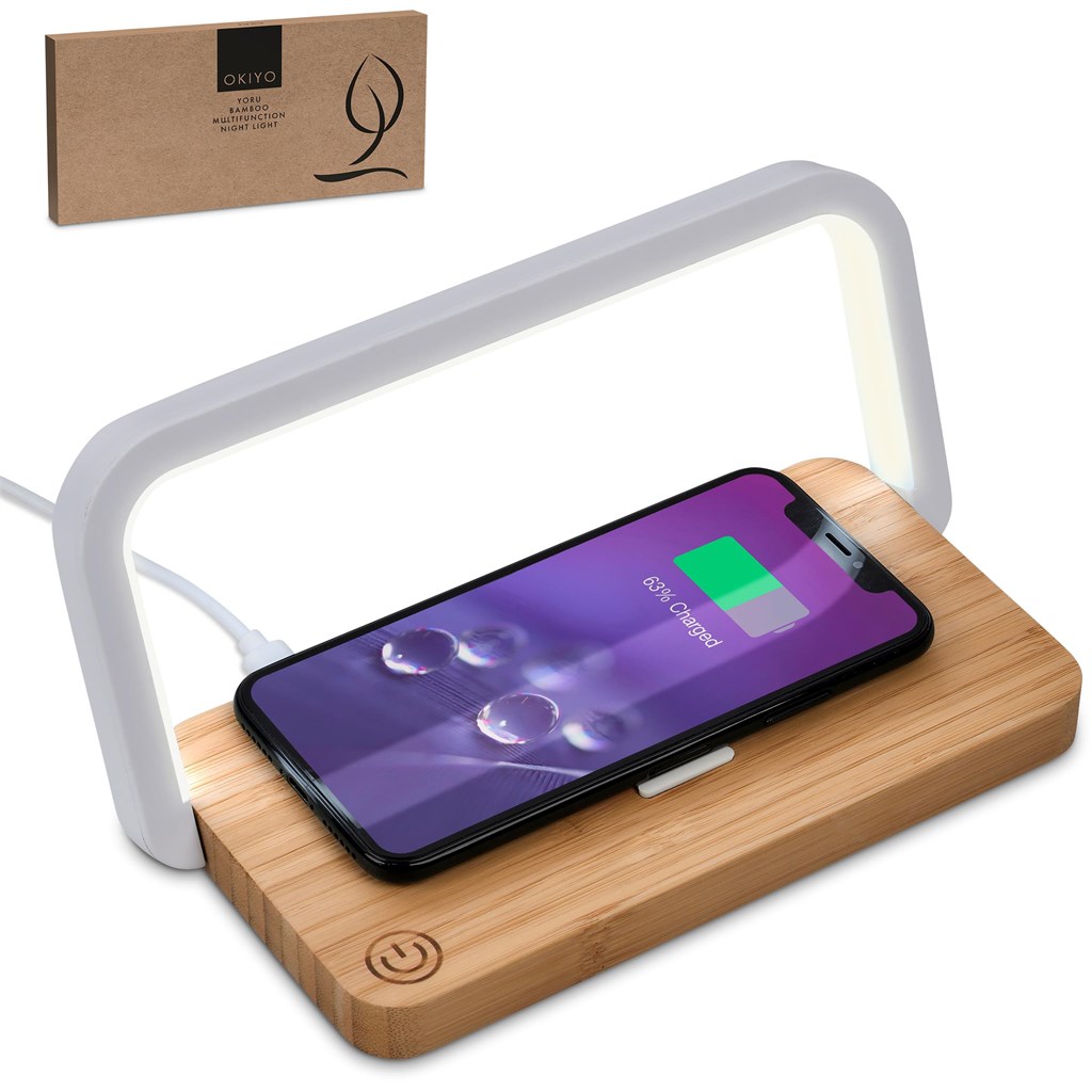 Okiyo Yoru Bamboo Wireless Charger & Night Light - Image 10
