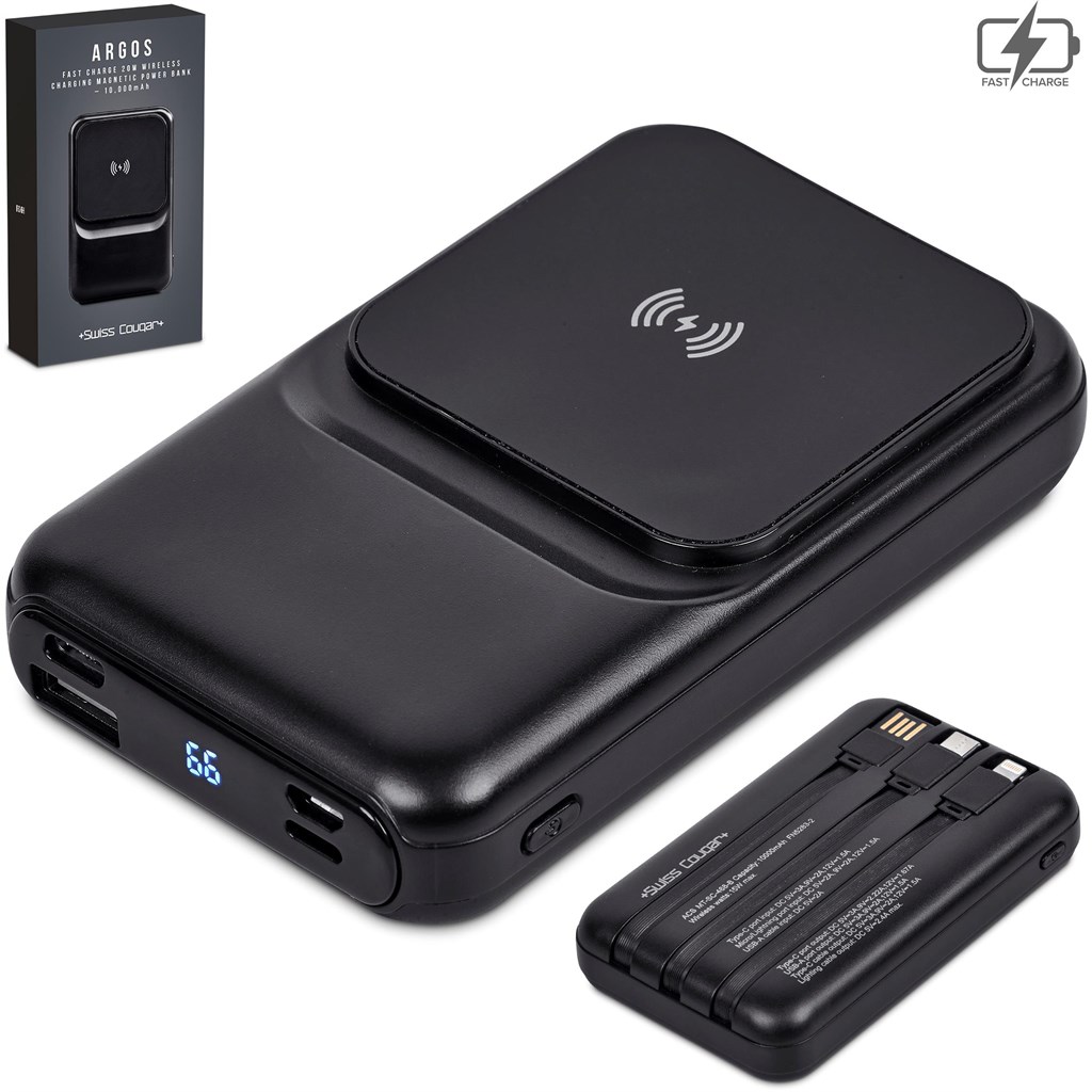 Swiss Cougar Argos Fast Charge 20W Wireless Charging Magnetic Power Bank - 10 000mAh - Image 9