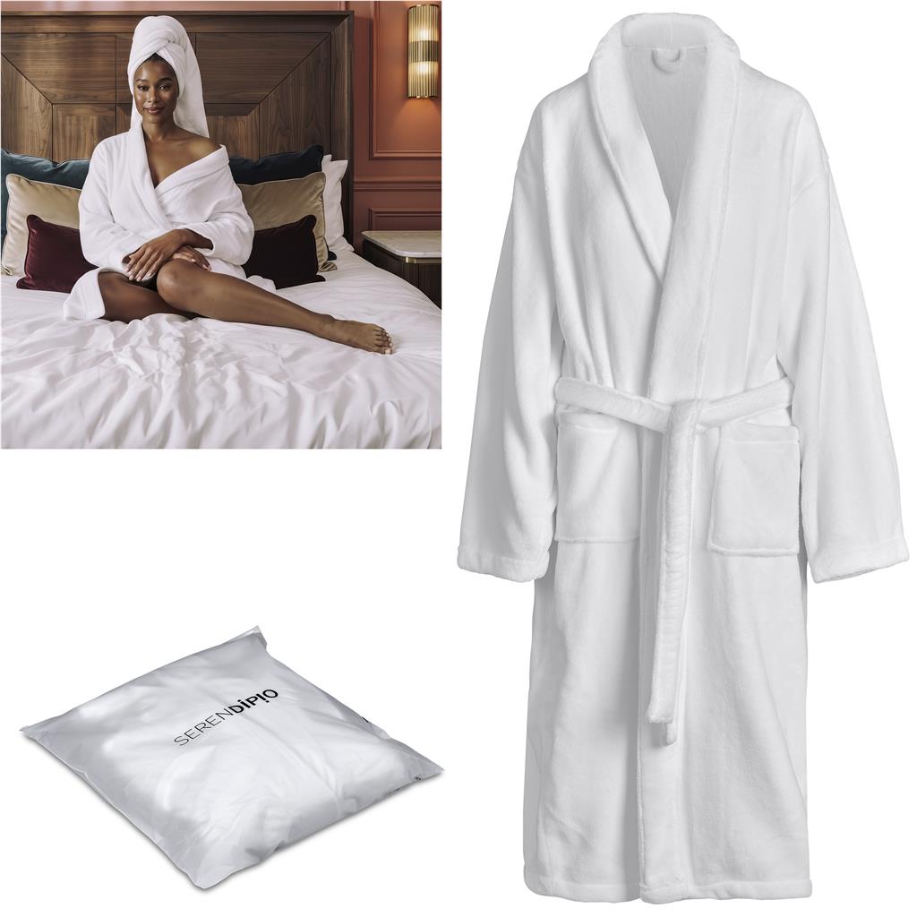Serendipio Langham Ladies Coral Fleece Bathrobe - Image 6