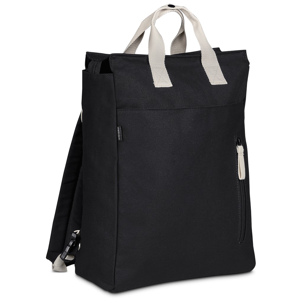 Serendipio Cityline Cotton Canvas Laptop Backpack - Image 5