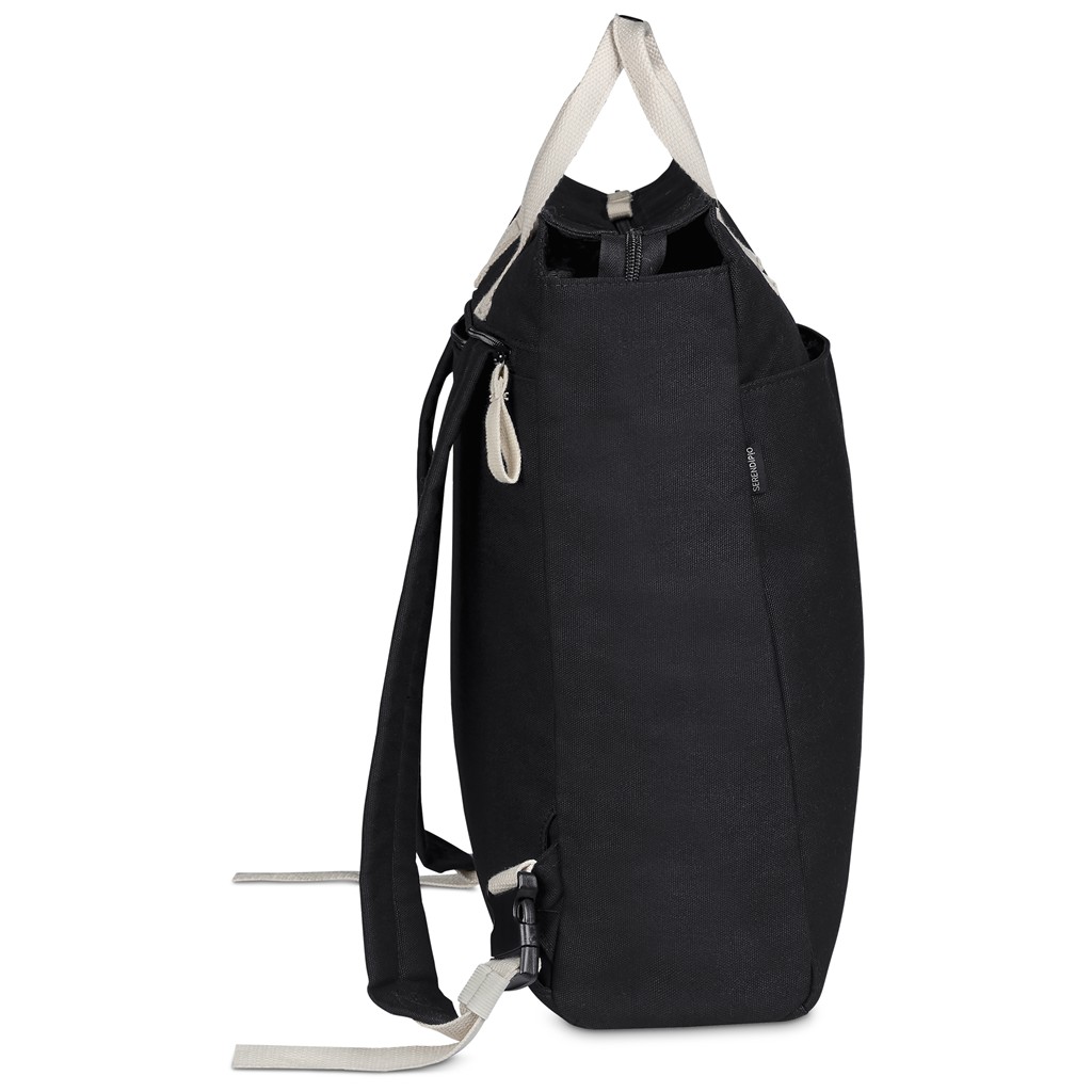 Serendipio Cityline Cotton Canvas Laptop Backpack - Image 6